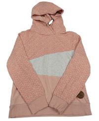 Ružovo-sivá mikina s bodkami a kapucňou Yigga