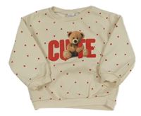 Béžová mikina so srdiečkami a medvídkemLC Waikiki