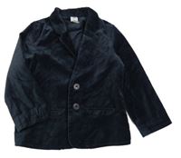 Tmavomodré zamatové sako H&M