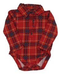 Červeno-barevné kostkované body F&F