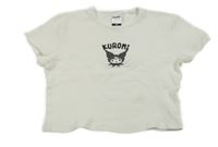 Biele rebrované crop tričko s Kuromi C&A