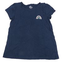 Tmavomodré tričko s dúhou Topolino