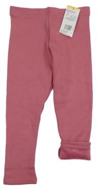 Nové - Růžové zateplené legíny F&F