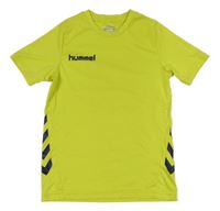 Limetkové športové tričko Hummel