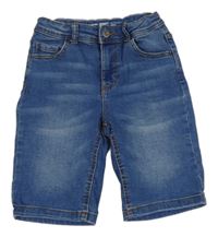 Modré riflové skinny kraťasy 