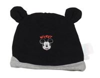 Černo-šedá čepise s Mickeym