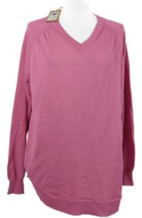 Nové - Dámsky ružový ľahký sveter Gallery