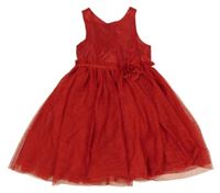 Červené slavnostní šaty s tylovou sukní H&M
