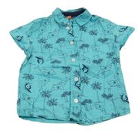 Tyrkysová košeľa so žralokmi Kiki&Koko