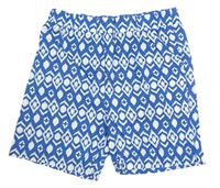 Modro-bílé vzorované kraťasy Primark
