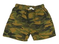 Khaki army teplákové kraťasy 
