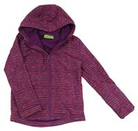 Růžovo-fialová melírovaná softshellová bunda s kapucí Mountain Warehouse