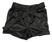 Černé koženkové kraťas s páskem Pep&Co