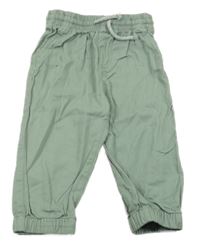 Světlekhaki plátenné cuff nohavice H&M