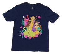 Tmavomodré tričko s princeznami Disney