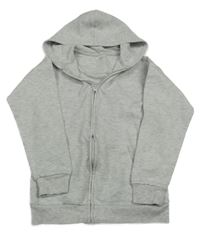 Světlešedá žebrovaná propínací mikina s kapucí Primark