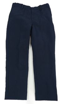 Tmavomodré spoločenské nohavice H&M