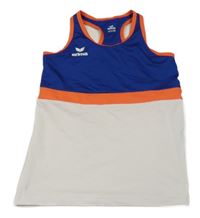 Safírovo-korálovo-biely športový top Erima