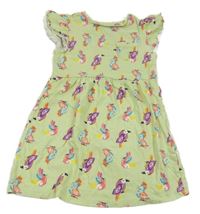 Svetlozelené bavlnené šaty s papoušky Nutmeg