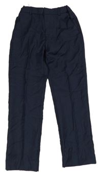 Tmavomodré společenské kalhoty Zara