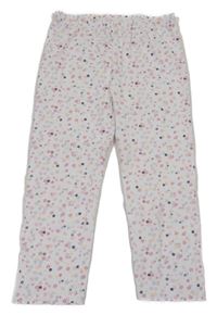 Biele kvetované capri legíny Topolino