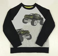 Šedo-černá mikina Monster Truck C&A