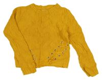 Žltý crop sveter so šnurovaním Primark