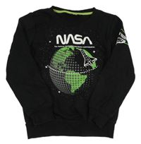 Čierna mikina s potiskem NASA