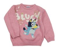 Růžový svetr s Bluey Tu