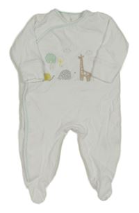 Bílý overal se zvířátky Next