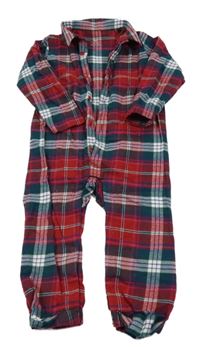 Barevný kostkovaný flanelový overal M&S