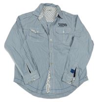 Modro-bílá pruhovaná košile s nápisem S. Oliver