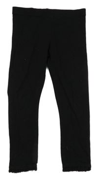 Černé legíny s krajkou F&F