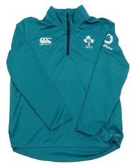 Zelená funkčná športová mikina s potlačou Canterbury