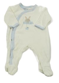 Smetanovo-světlemodrý overal se zajíčkem Bornino