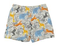 Bílé bavlněné kraťasy se zvířátky F&F