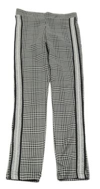 Černo-bílé vzorované legíny s proužky Y.F.K.