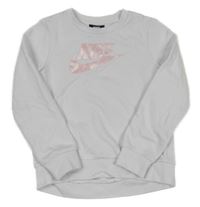 Bílá mikina s logem Nike 
