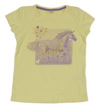 Žlté tričko s jednorožcom DopoDopo