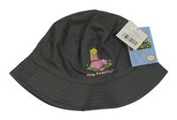 Nové - Šedý plátěný klobouk s princeznou 