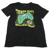 Čierne tričko s joystickem H&M