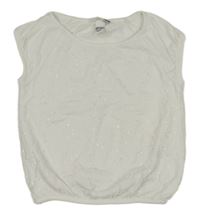 Biele tričko s výšivkou H&M