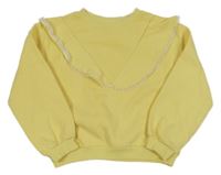 Žltá oversize mikina s volánikmi H&M