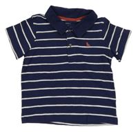 Tmavomodro-bílé pruhované polo tričko Carter's