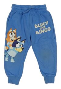 Svetlomodré cuff tepláky s Bluey