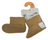 Nové - Béžové semišové zateplené válenky Primark vel. 17