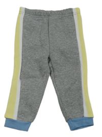 Sivo-modré melírované tepláky s pruhmi zn. orsolino