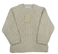 Nové - smetanový melírovaný vzorovaný svetr LEIGH TUCKER