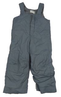 Tmavošedé šusťákové zimní oteplovačky PLACE