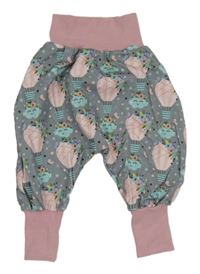 Šedo-starorůžové turecké tepláky s balony